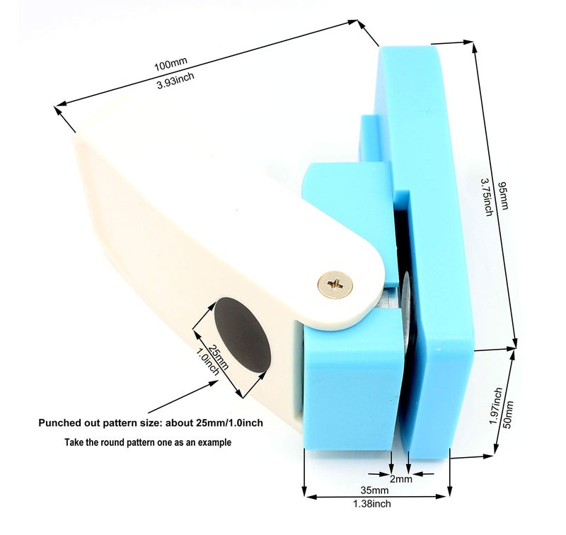 Kucaa Handmade Scrapbooking One Inch 25mm Size Craft Lever Punch Embossing Puncher Mini Fancy Punch (Butterfly) - Image 2